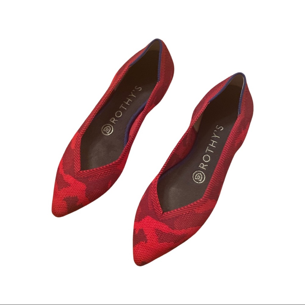 Rothy’s red camo flats
